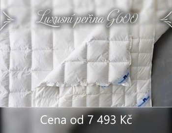 G600 - 100% husí prachové peří, mazlivost 8/10